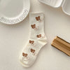 Japan Harajuku Style Cartoon Creative Striped Bear Socks Kawaii Print Funny Girl Socks Fashion Skateboard Woman Socks - Sabreeonline