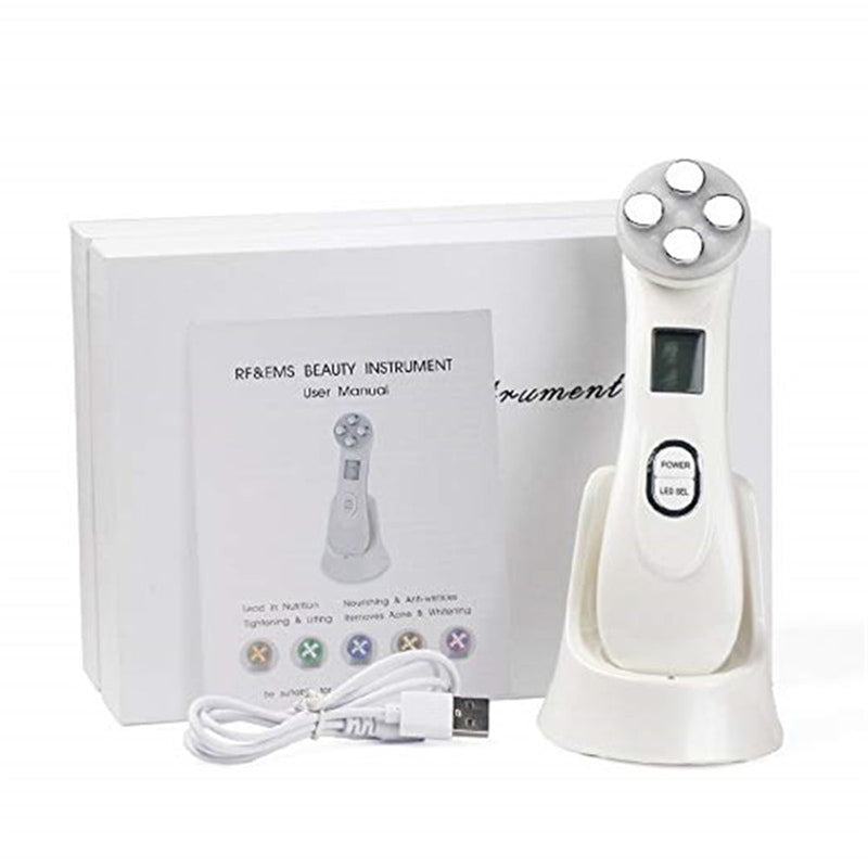 5 in 1 Mesotherapy Electroporation   RF Radio Frequency Facial Beauty Device Face Lifting Face Care Skin Tightening Rejuvenation - Sabreeonline