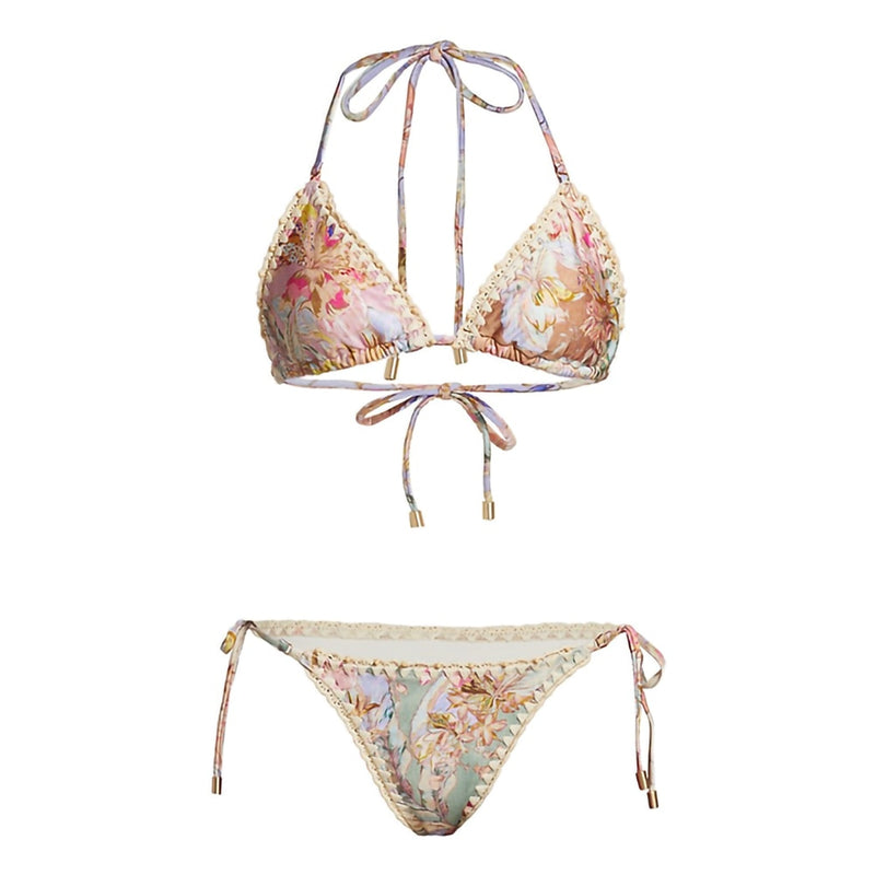 Floral Print Split Swimsuit