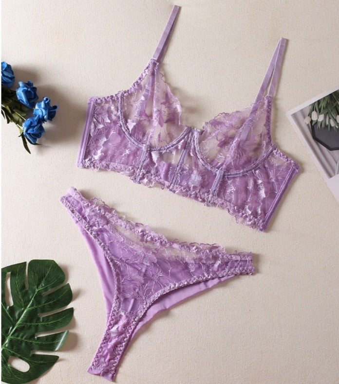 Fantasy Lace Transparent Intimate Set - Sabreeonline