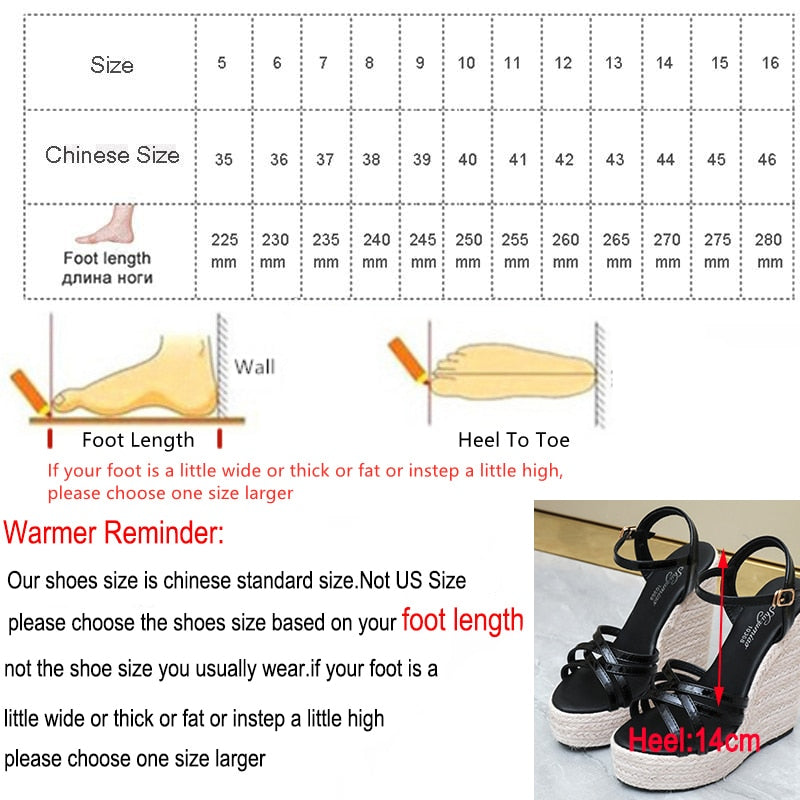 Shoes large size simple European and American braided hemp rope women&#39;s shoes wedge platform sandals