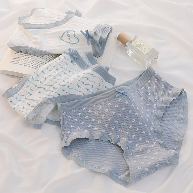 Cotton Women's Underwear Fashion Mid Waist - Sabreeonline