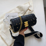 Small Barrel Shaped Leather Handbag - Sabreeonline