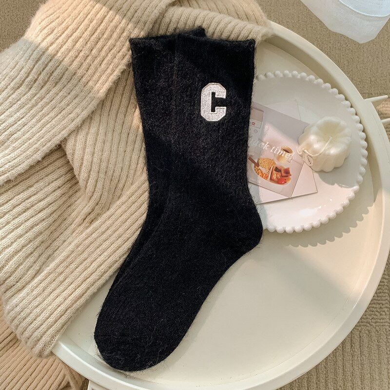 Fashion Medium Tube Cashmere Socks - Sabreeonline