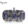 Women Clutch Party Luxury Blue Evening Bag Wedding Purse Crystal Chain Shoulder Bag High Quality Rhinestone Female Clutch - Sabreeonline