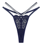 Women Sexy Lace Panties Lingerie Rhinestone See Through Female Underwear Low Waist Thongs Gstring Sensual Lenceria Mujer T-back - Sabreeonline