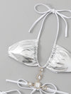 Silver Metallic Bikini Set