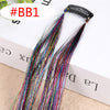 Rainbow Shiny Sparkle Hair Tinsel Kit Women Glitter Hair Extension Hair Bling Dazzles Girls Hippie Braiding Accessories - Sabreeonline