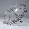 Transparent Fashionable Umbrella Luxurious Black Flow - Sabreeonline