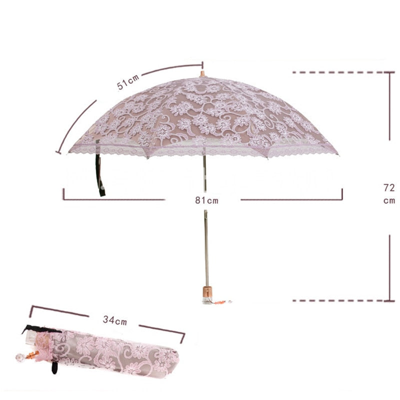 Double Layer Flower Lace Umbrella - Sabreeonline