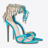 Shinning Diamond Chains Silk Strap Crystal - Sabreeonline