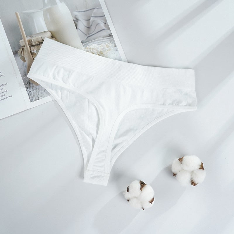 Sexy Thongs Panties Women G-String Female Underpants Seamless Comfortable Underwear Female High-Rise Thong Lingerie M-2XL - Sabreeonline