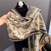 Luxury Brand Winter Cashmere Scarf for Women Fashion Warm Shawls and Wraps Pashmina Neckerchief Poncho Tassel Bufandas Echarpe - Sabreeonline