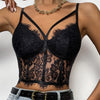 Lace Hollow-Out Sleeveless Backless Strap Top - Sabreeonline