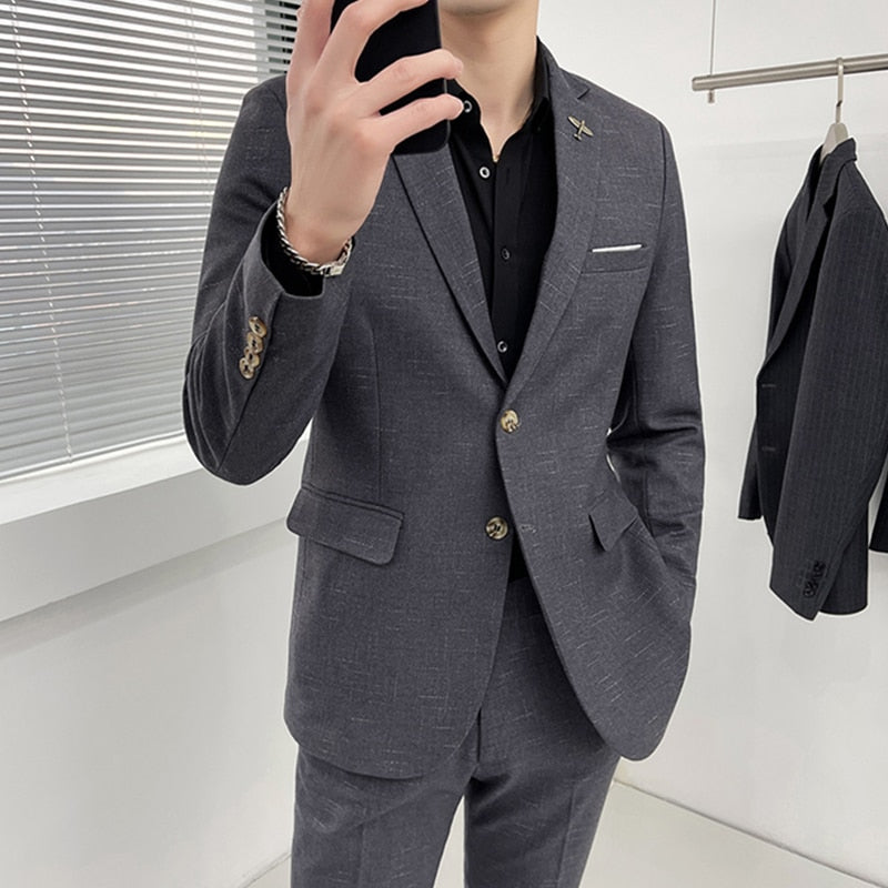 Business Male Tuxedo 3 Pieces Set - Sabreeonline