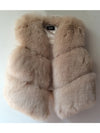 Thick Warm Faux Fox Fur Vest V-Neck - Sabreeonline