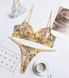 Ellolace Erotic Lingerie Fairly Lace Transparent Underwear Set Girl Floral Embroidery Sexy Fancy Clear Bra Set Women 2 Piece - Sabreeonline