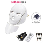 Led Facial Light Mask with Neck Tighten Anti Acne Wrinkle - Sabreeonline