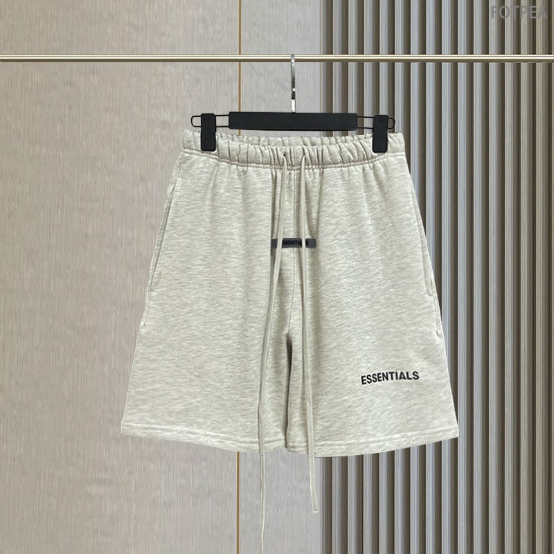 FW21 New Men&#39;s Essentials Summer Shorts Reflective Letter Streetwear Hip Hop Quick-Drying And Breathable Cotton Sports Shorts - Sabreeonline
