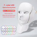 Led Facial Light Mask with Neck Tighten Anti Acne Wrinkle - Sabreeonline