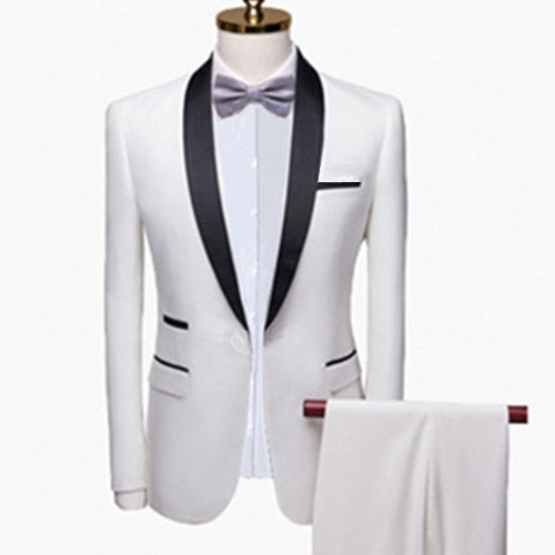 Waistcoat Set Fashion Slim Fit Suits - Sabreeonline
