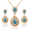 Jewelry Sets Hoop Earrings Necklace and Ring - Sabreeonline