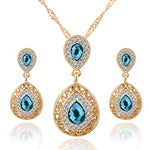 Jewelry Sets Hoop Earrings Necklace and Ring - Sabreeonline