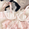 Soft Lace Edge Sexy Pure Desire Girl Bra Set - Sabreeonline