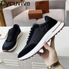 Men Running Shoes Lace Up Flat Tennis Shoes Male Mesh Breathable Patchwork Casual Walk Shoes for Men Comfortable Sneakers Men - Sabreeonline