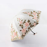 Flower Double Laye Coating Anti UV Umbrella - Sabreeonline