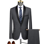 Waistcoat Set Fashion Slim Fit Suits - Sabreeonline