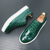 Lace-Up Sneaker Carved Designer Leather Shoes - Sabreeonline