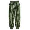 New High Waist Satin Pants Women Bsolid Color Black Joggers Women Trousers Casual Pants Cargo Sweatpants Korean Red Fall - Sabreeonline