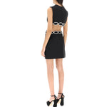 Sexy Backless Cut-Out Diamond Mini Dress