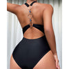 New Ring Linked Plunging One Piece Swimsuit