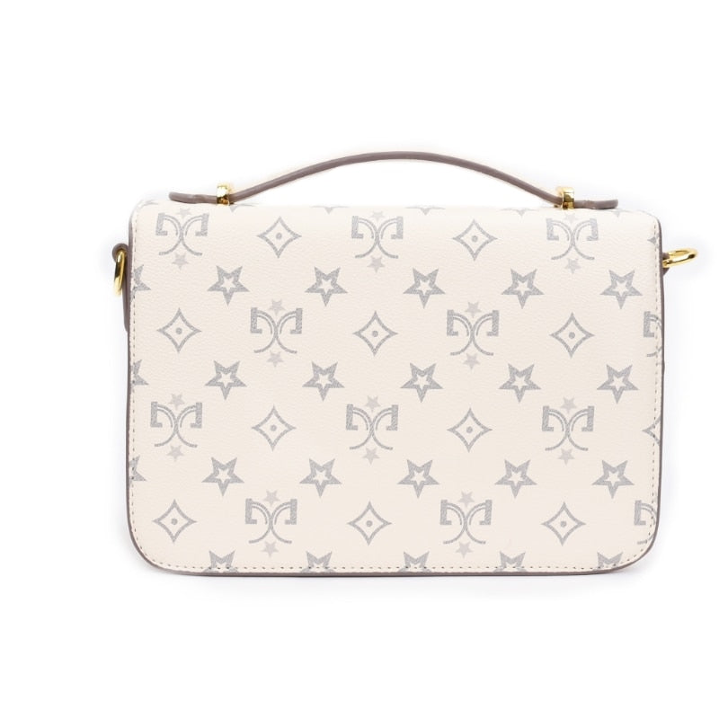 Split Leather Interlayer Shoulder Bag - Sabreeonline