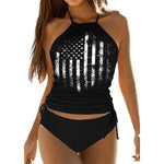 American Flag Print Bikini Set