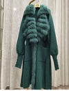 Oversize Coat Fur Collar Long Length - Sabreeonline