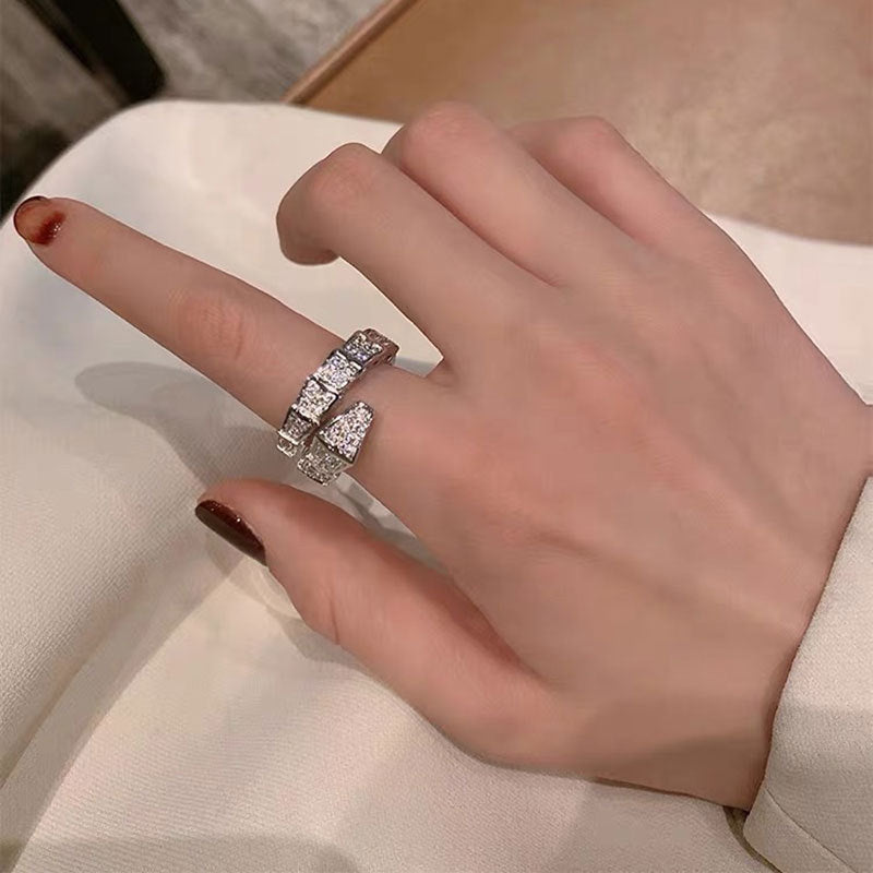 Luxury Water Drop Zirconia Adjustable Open Rings - Sabreeonline