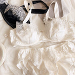 Soft Lace Edge Sexy Pure Desire Girl Bra Set - Sabreeonline