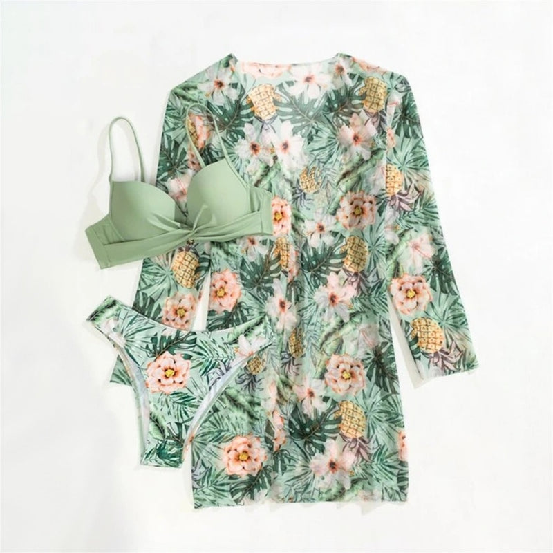 Floral Print Bikinis Set - Sabreeonline