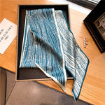 Elegant Print Satin Silk Skinny Scarf - Sabreeonline