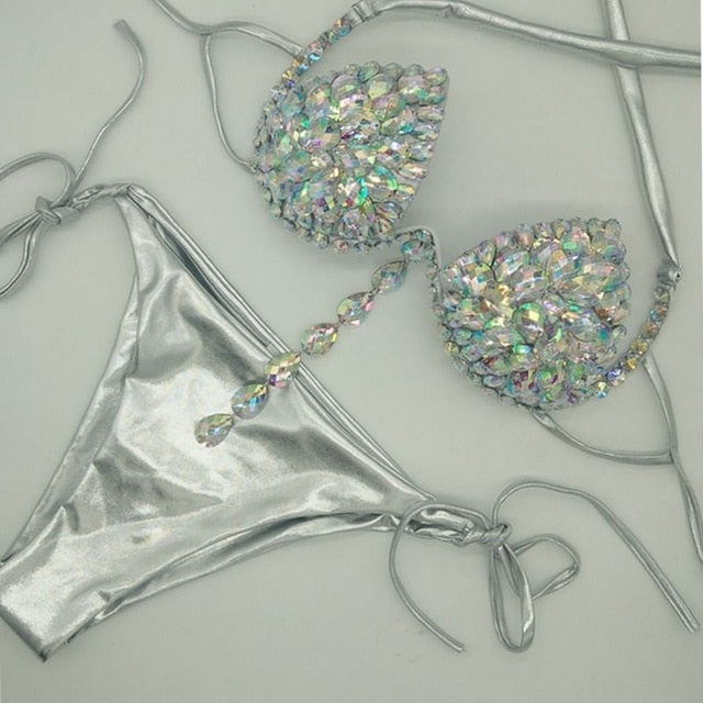 Rhinestone Bikini Set