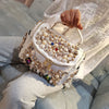 Rhinestone Leather Tote Shoulder Bag - Sabreeonline