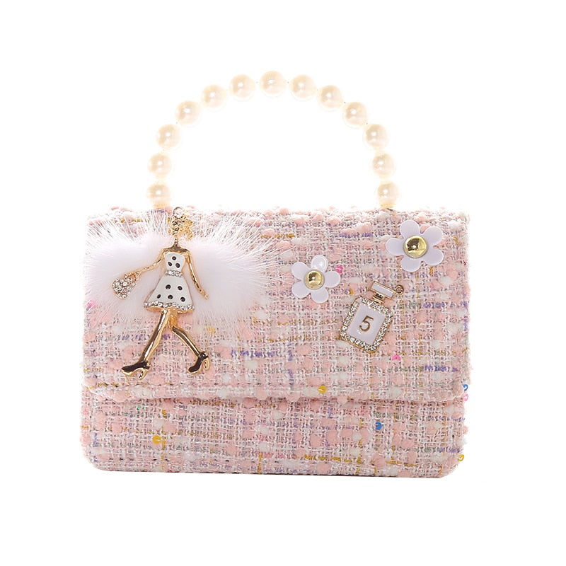 Japanese Kids Wallet And Handbag Mini Messenger Cute Girl Pearl Tote Bag Little Girl Small Coin Pouch Party Purse Holiday Gift - Sabreeonline
