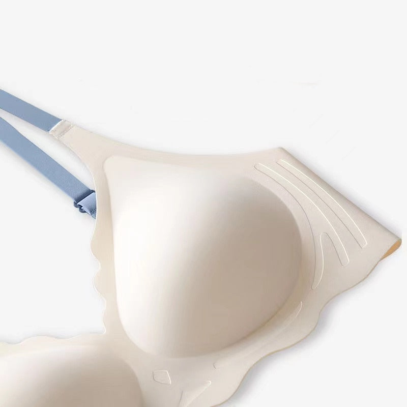 No Trace Top Women&#39;s Underwear No Steel Ring Pure Desire Comfortable Upper Support Sling Adjustable Beauty Back Bra Thin Section - Sabreeonline