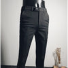 Men Classic Solid Color Business Casual Pants - Sabreeonline