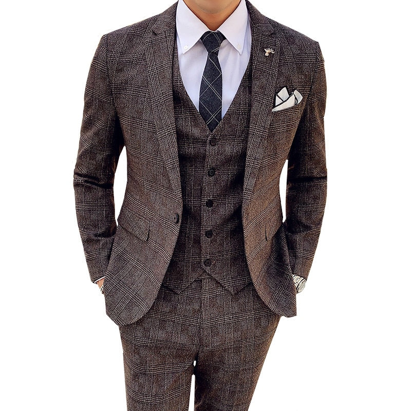 Business Male Tuxedo 3 Pieces Set - Sabreeonline