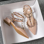 Pointed Rivet Casual Shoes