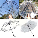 Transparent Fashionable Umbrella Luxurious Black Flow - Sabreeonline